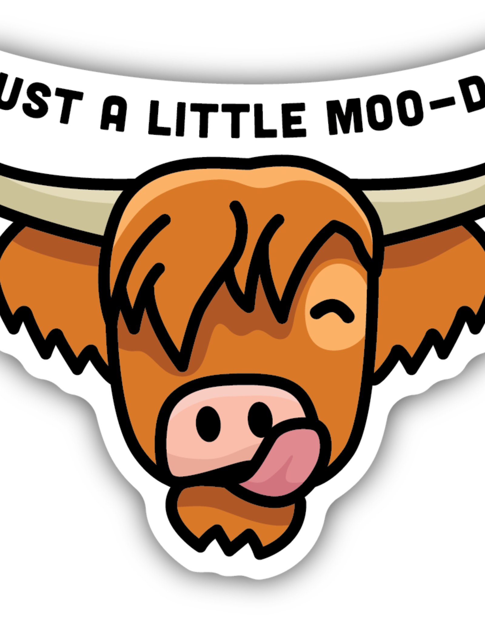 Northwest Stickers NW Stickers Moo-dy Highland