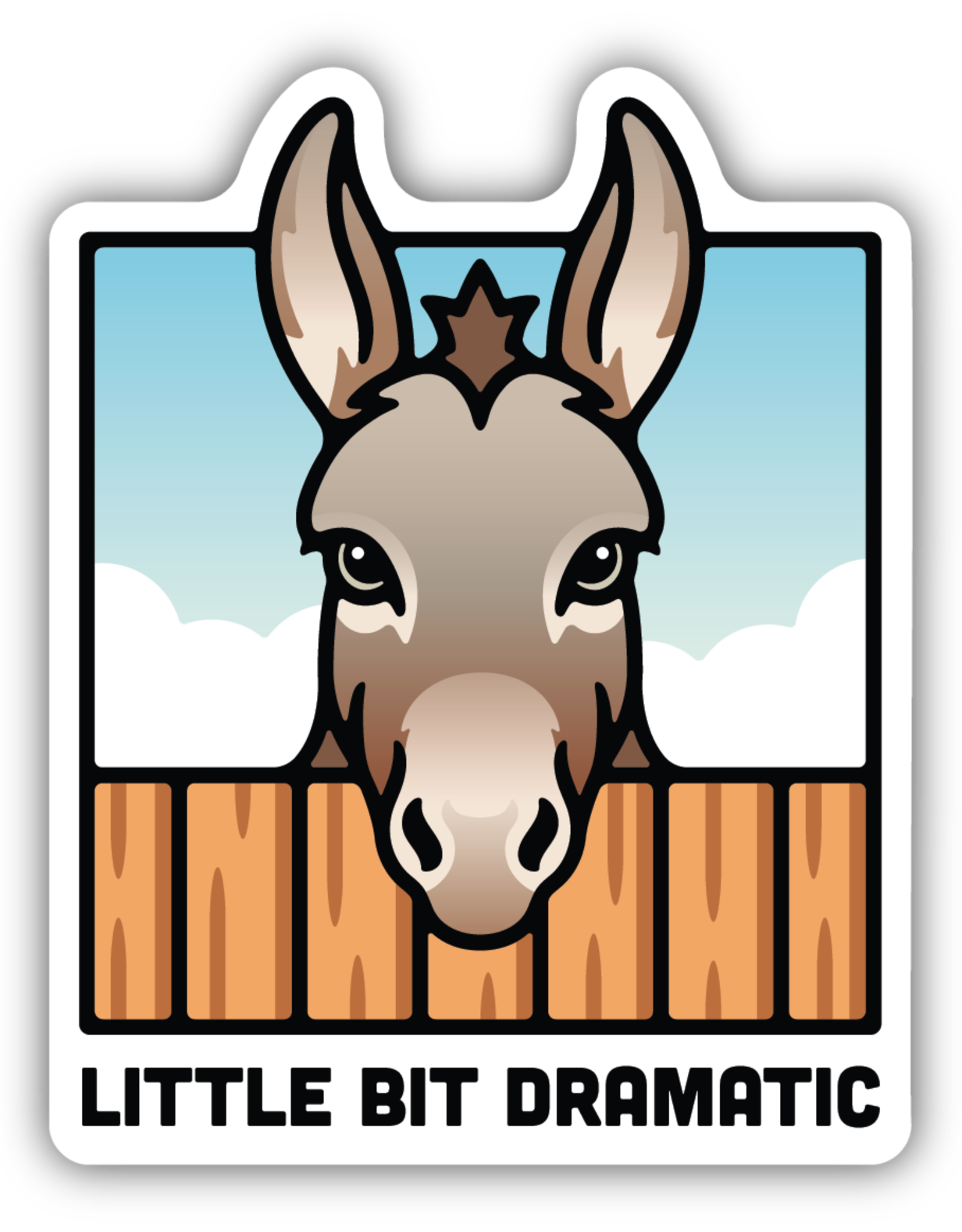Northwest Stickers NW Stickers Dramatic Donkey