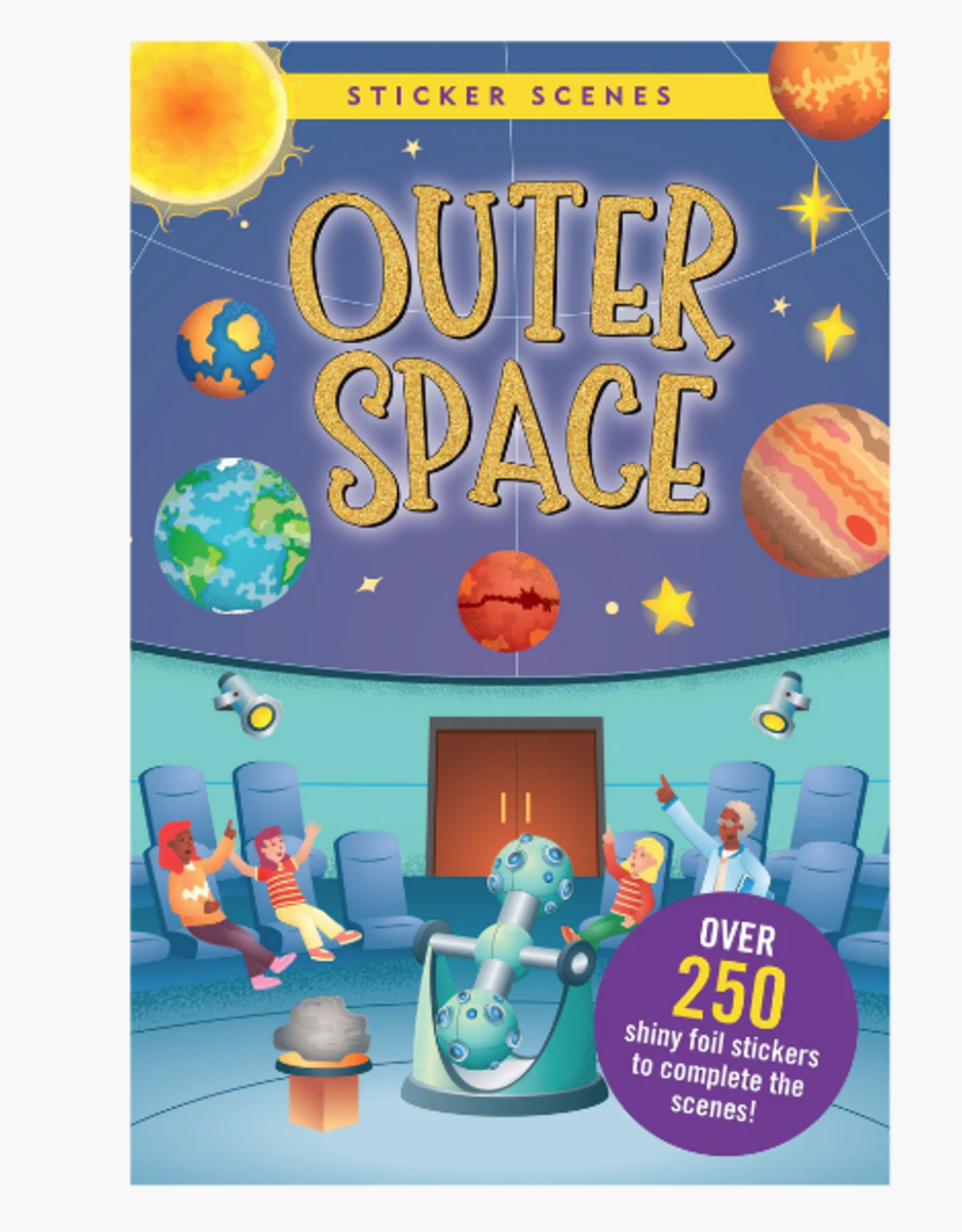 Peter Pauper Press Outer Space Sticker Scene Book