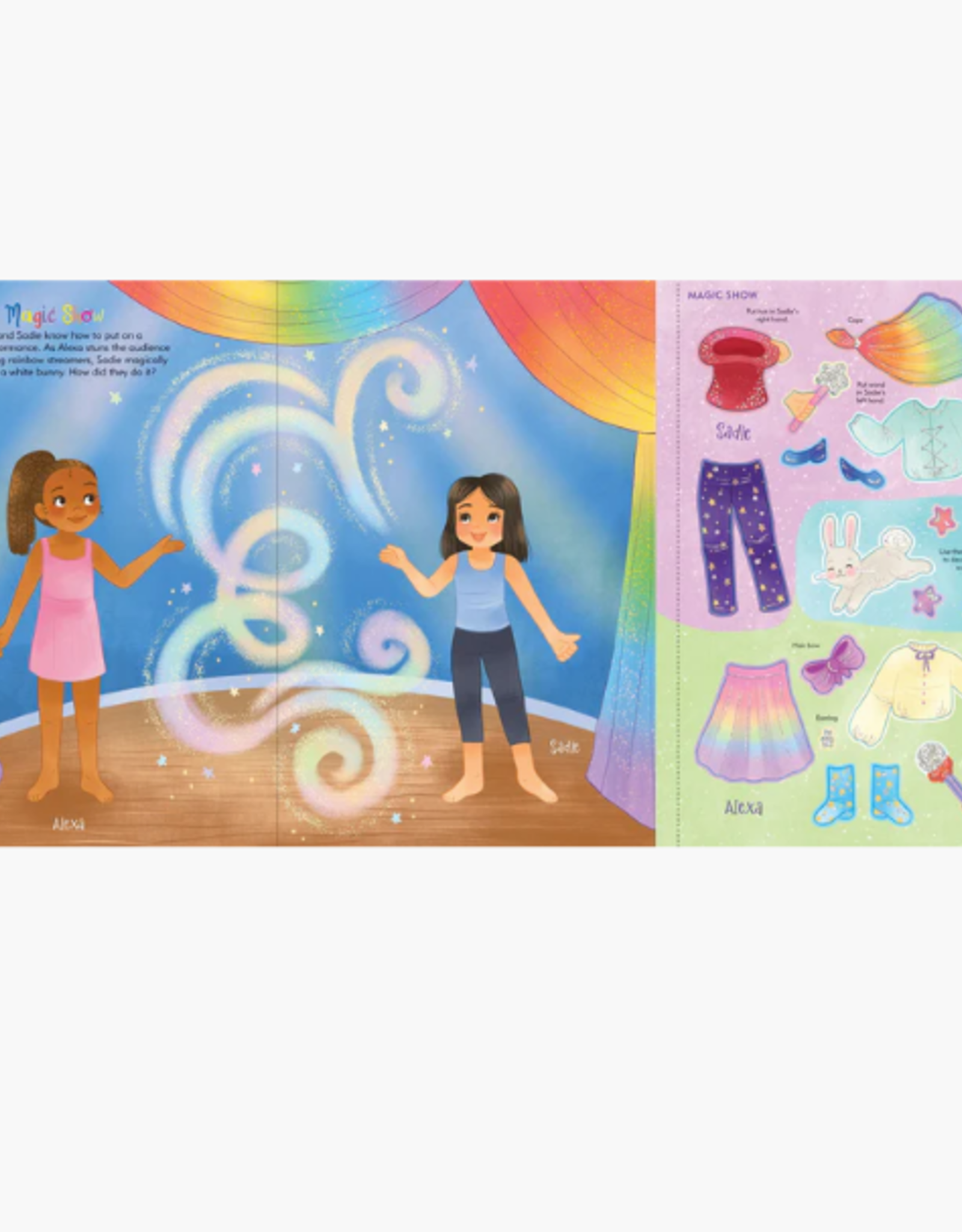 Peter Pauper Press Rainbow Magic Sticker Doll Dress-Up Book