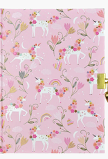 Peter Pauper Press Unicorn Blooms Locking Journal