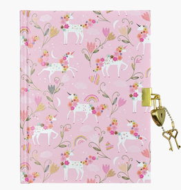 Peter Pauper Press Unicorn Blooms Locking Journal