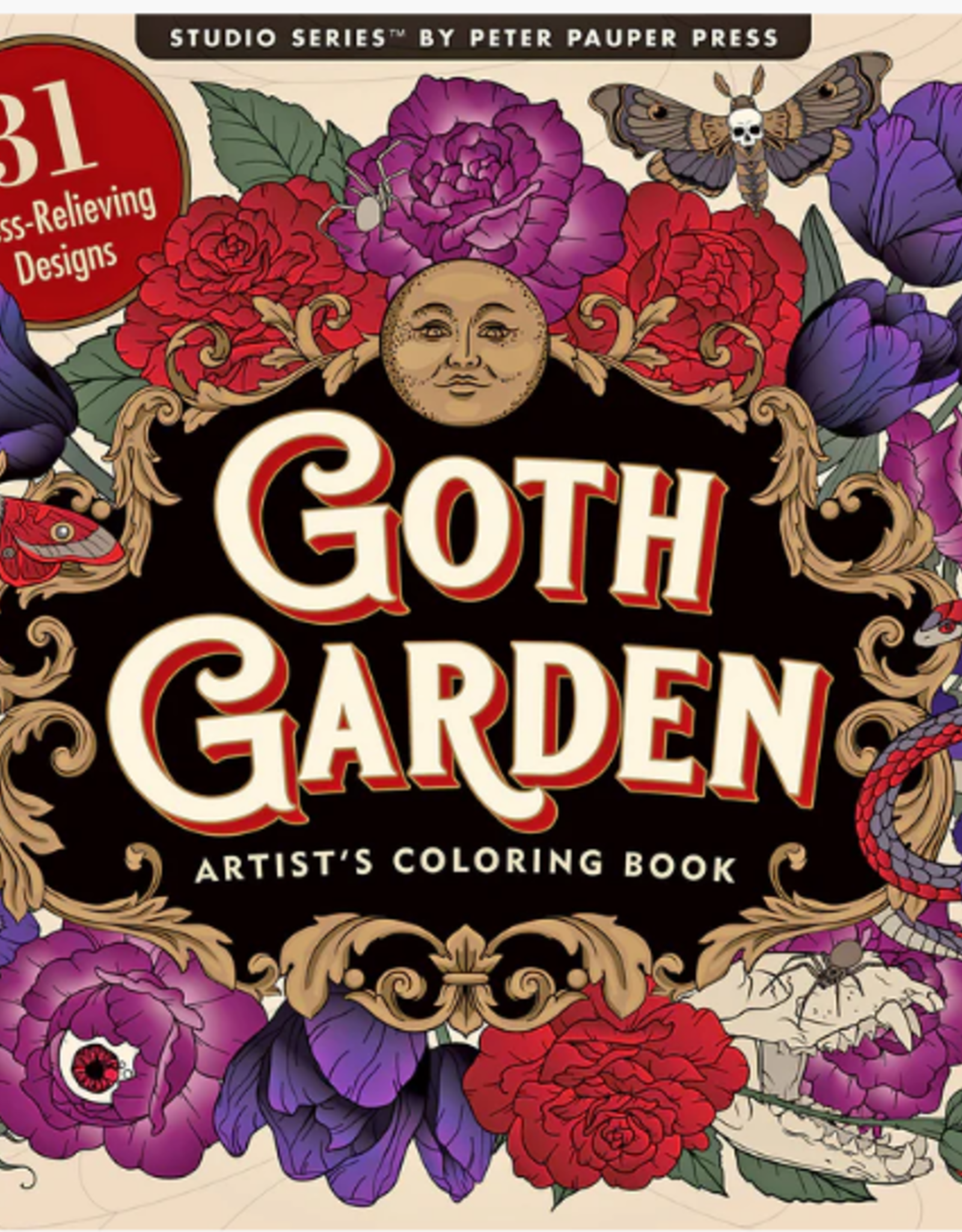 Peter Pauper Press Colouring Book Goth Garden
