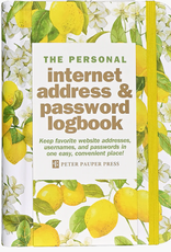 Peter Pauper Press Internet Password logbook Lemons
