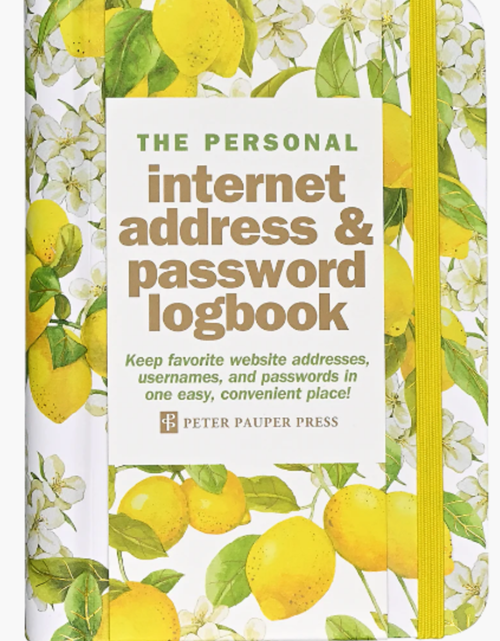 Peter Pauper Press Internet Password logbook Lemons
