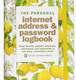 Peter Pauper Press Internet Password logbook Lemons