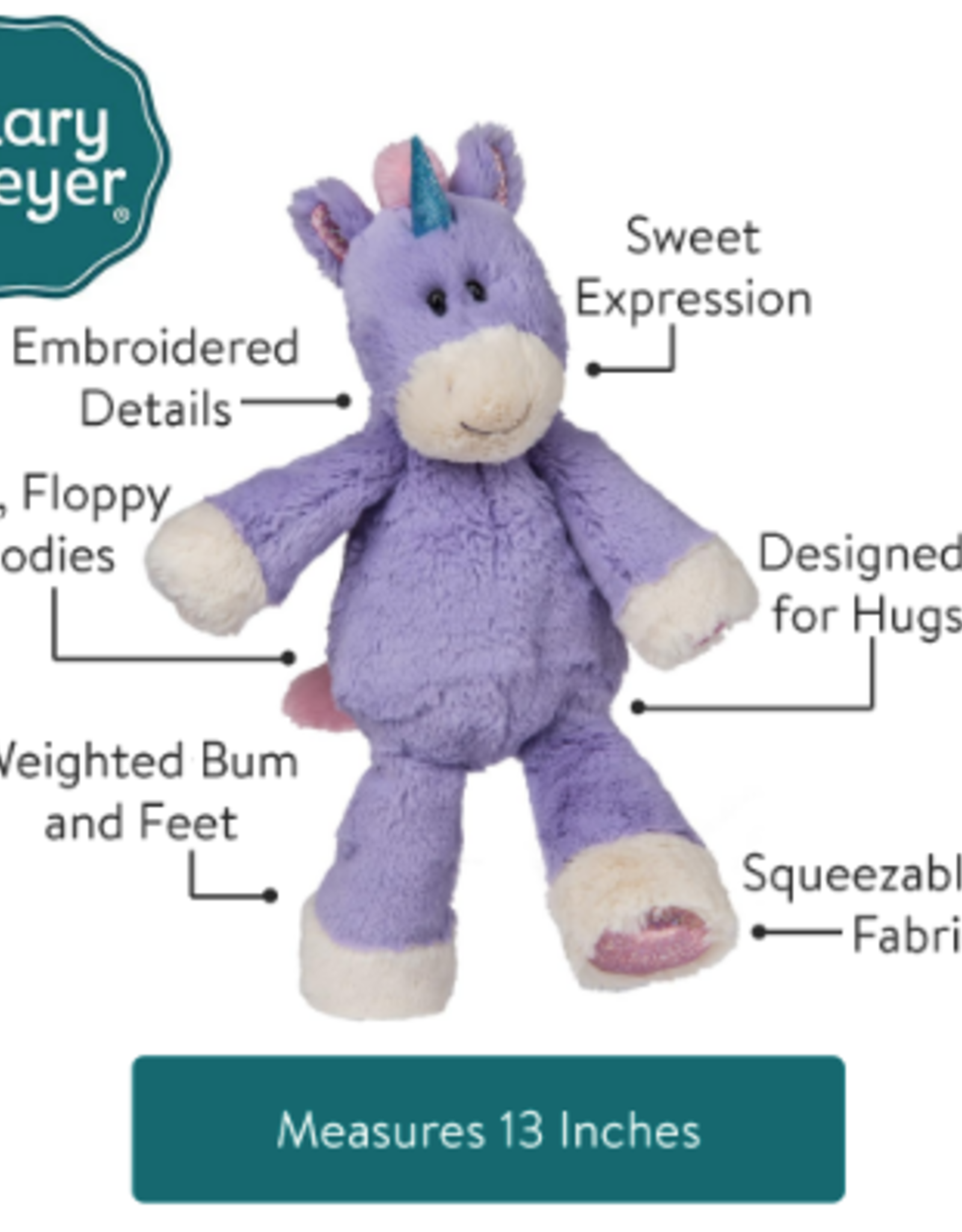 Mary Meyer Marshmallow Zoo 13"-Unicorn