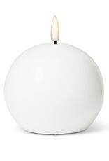 Luxlite Wht LED Ball Candle 4"D