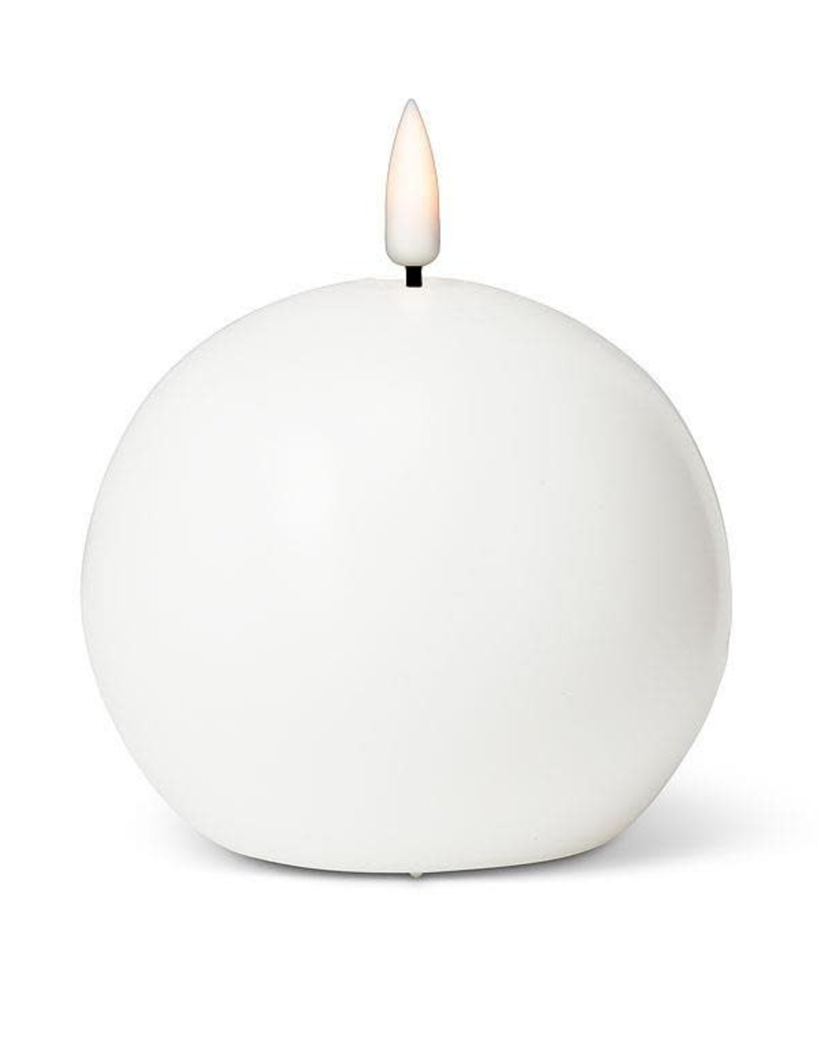 Luxlite Wht LED Ball Candle 4"D