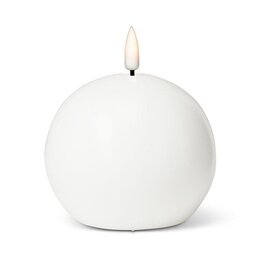 Luxlite Wht LED Ball Candle 4"D