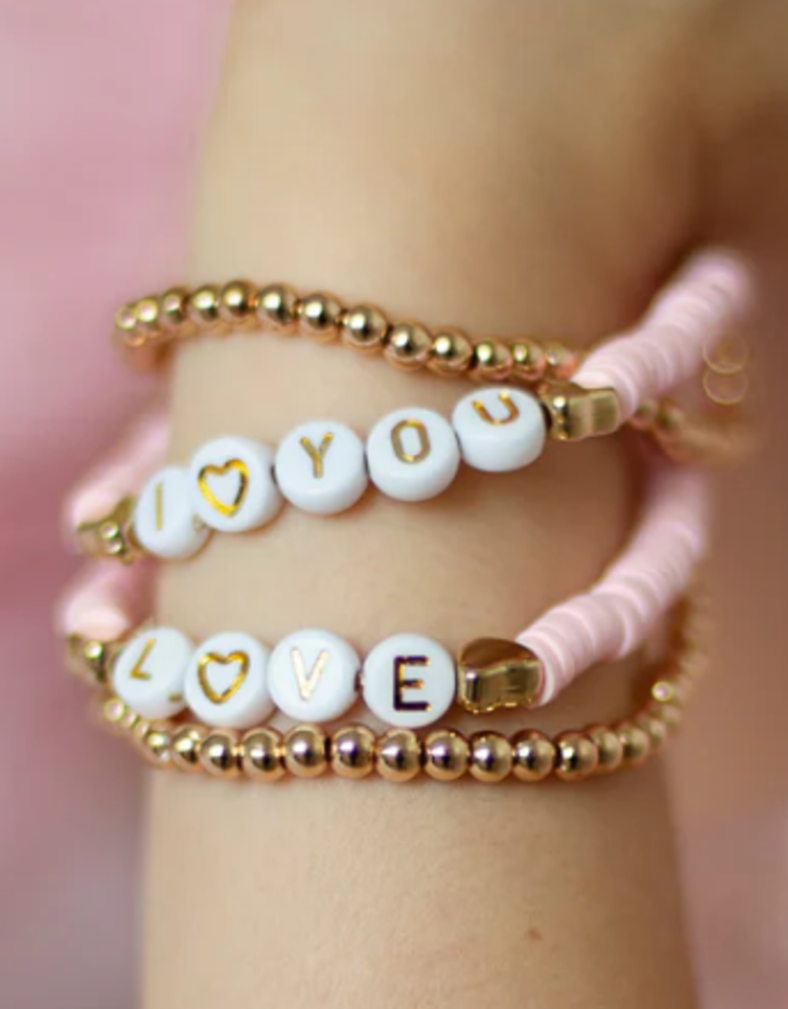 Great Pretenders Pink Love Bracelet 4pc