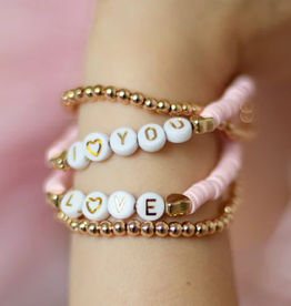Great Pretenders Pink Love Bracelet 4pc