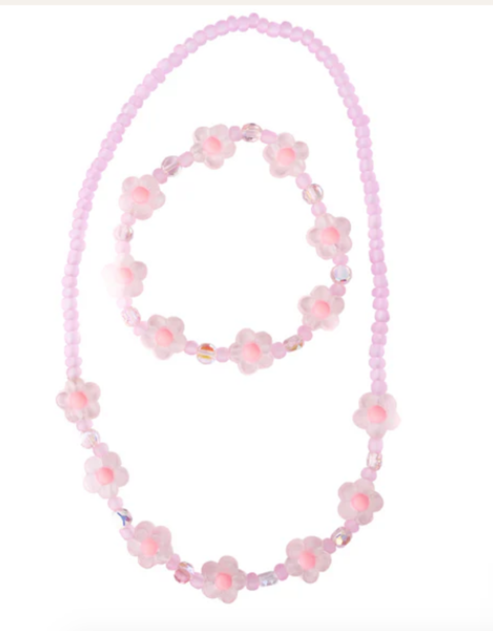 Great Pretenders Pink Crystal Blooms Necklace/Bracelet