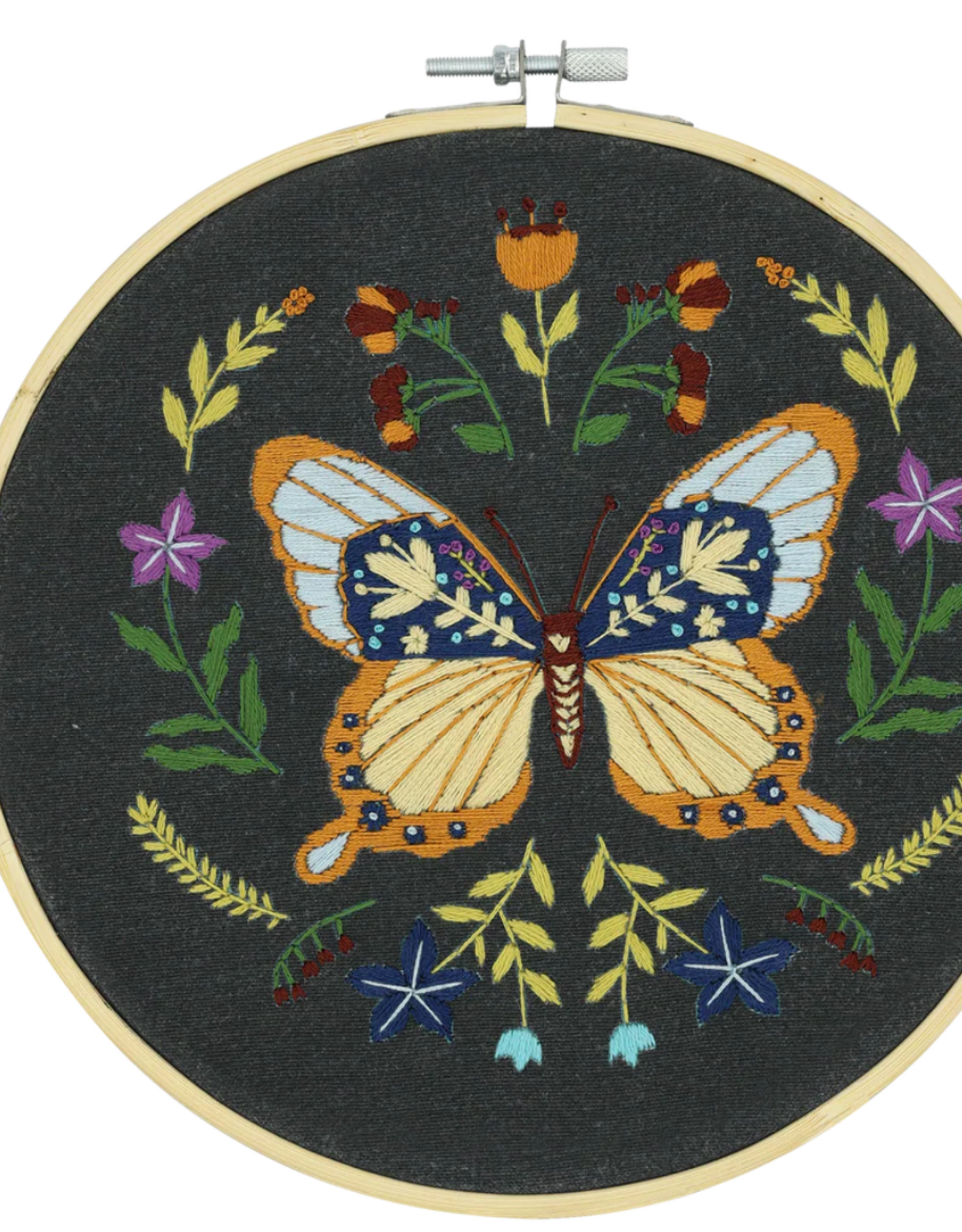 Midnight Butterfly Embroidery Kit