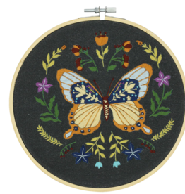 Midnight Butterfly Embroidery Kit