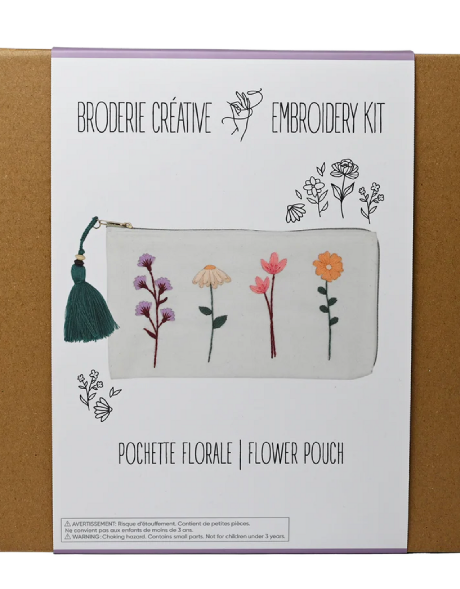 Embroidery Kit/Flower Pouch