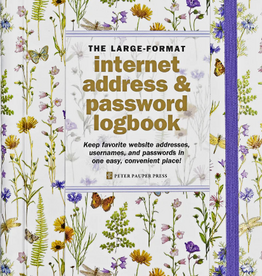 Peter Pauper Press Internet Password logbook Wildflower Lg
