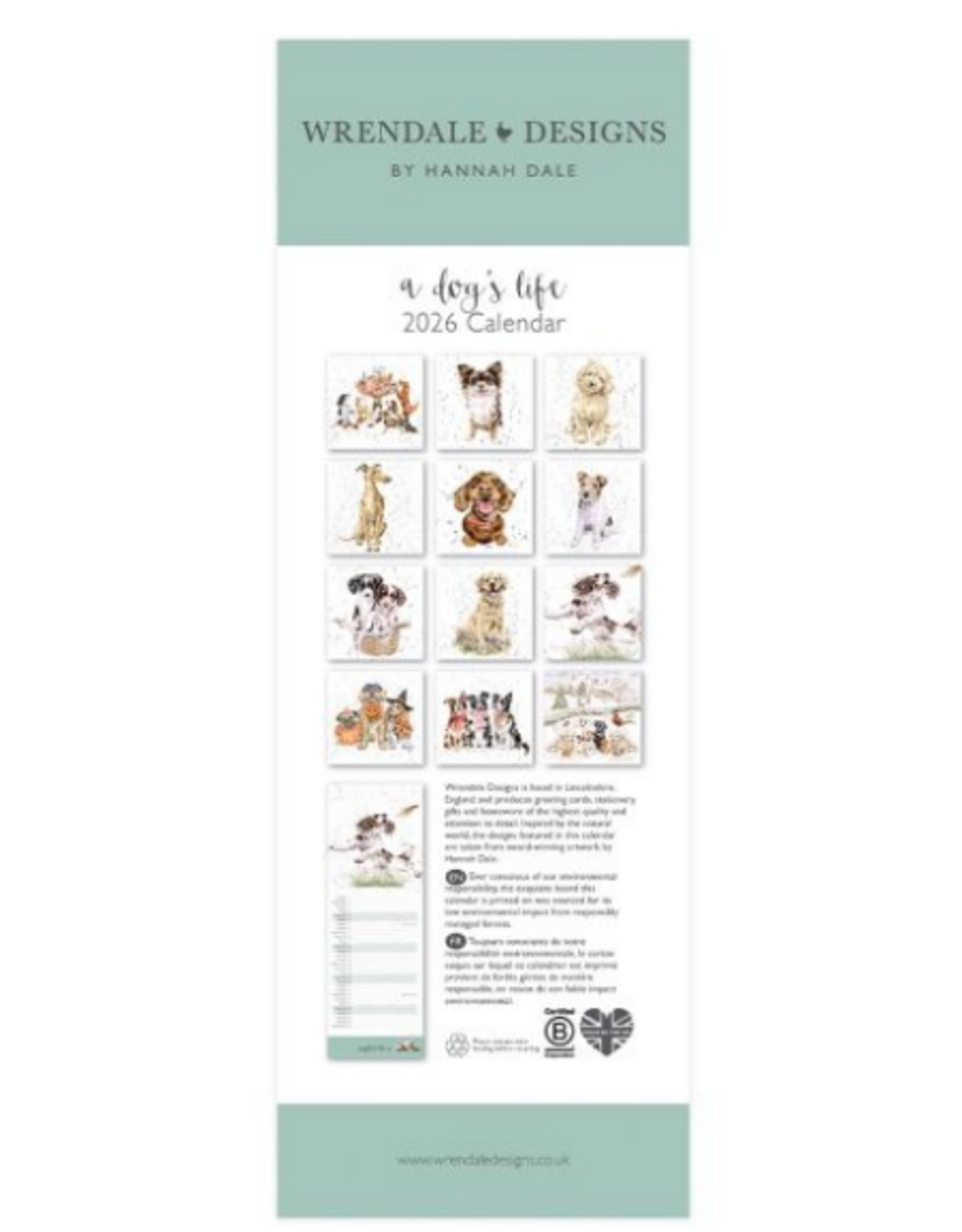 Wrendale Wrendale Slim Calendar 2026