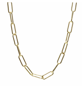 Eliasz & Ella Connection Paperclip Chain Necklace Gold