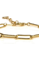 Eliasz & Ella Connection Paperclip Chain Bracelet Gold