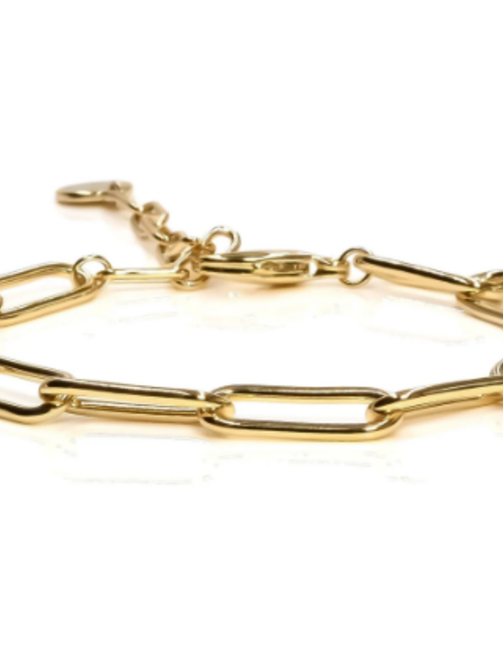 Eliasz & Ella Connection Paperclip Chain Bracelet Gold