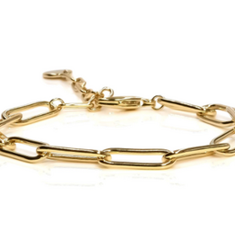 Eliasz & Ella Connection Paperclip Chain Bracelet Gold