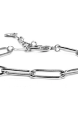 Eliasz & Ella Connection Paperclip Chain Bracelet Silver