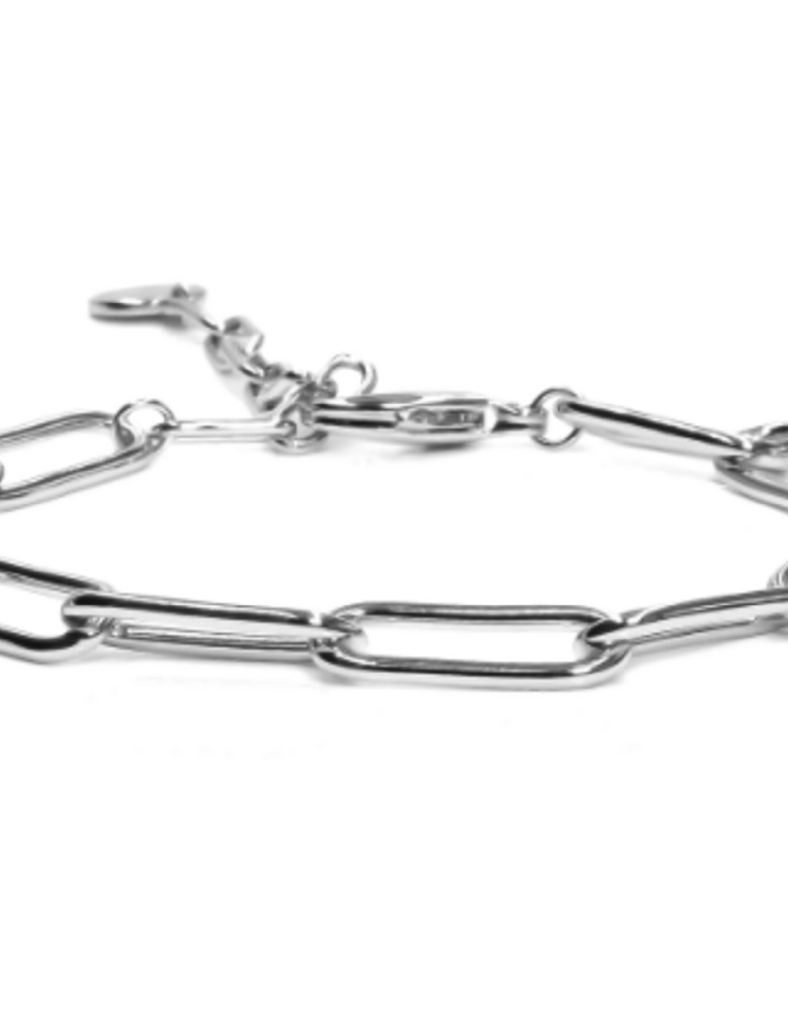 Eliasz & Ella Connection Paperclip Chain Bracelet Silver