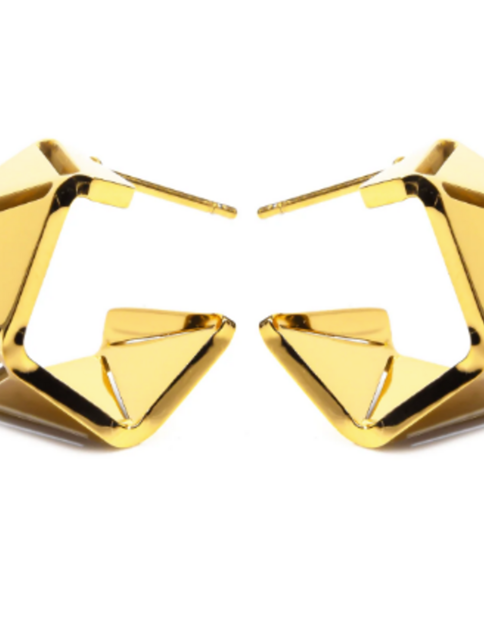 Eliasz & Ella Euclide Huggies Earring Gold