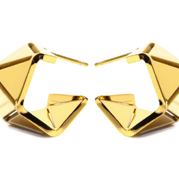 Eliasz & Ella Euclide Huggies Earring Gold