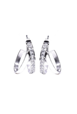 Eliasz & Ella Papillon Hoops Silver