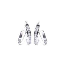 Eliasz & Ella Papillon Hoops Silver