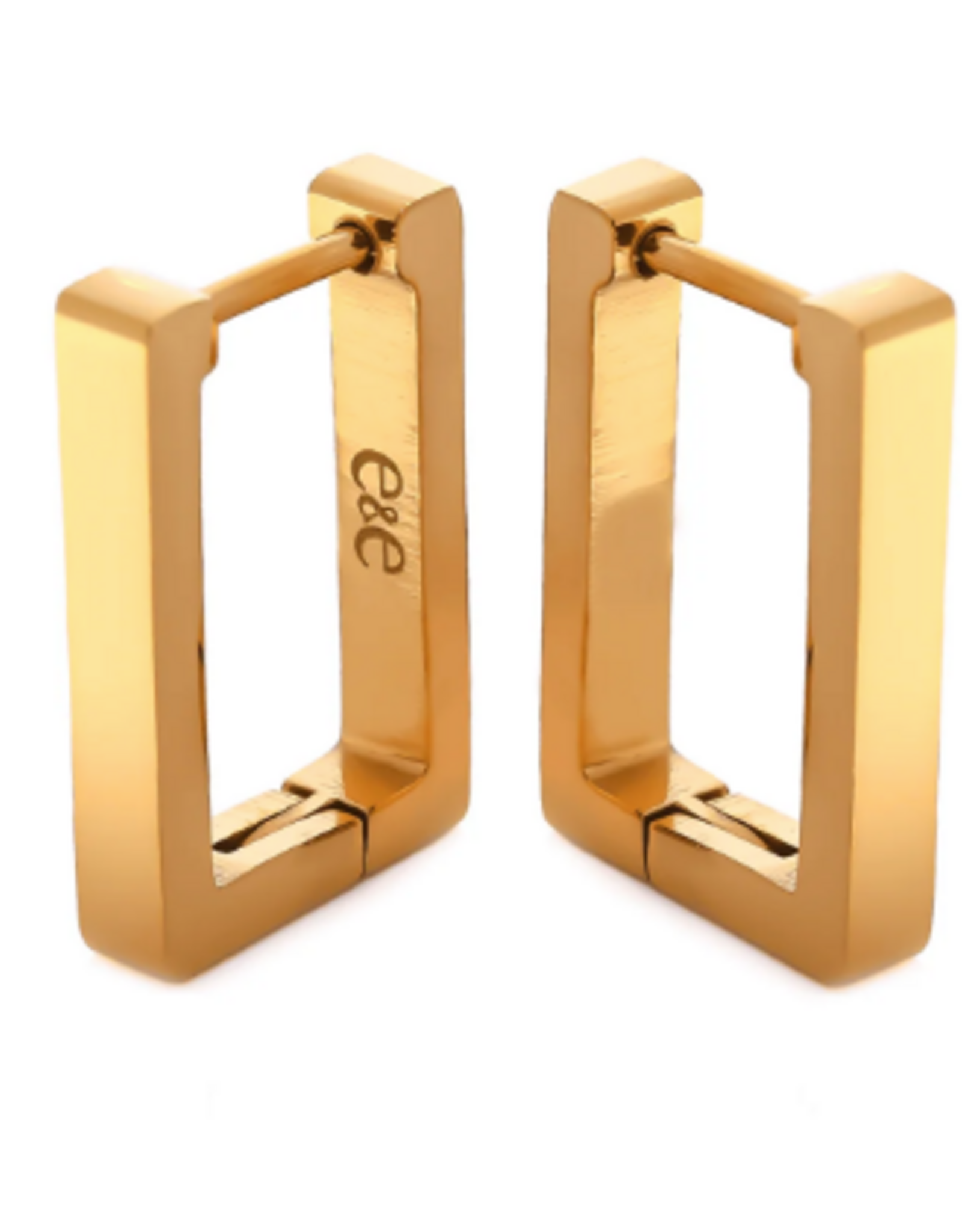 Eliasz & Ella Salice Hoops Huggie Earrings Gold