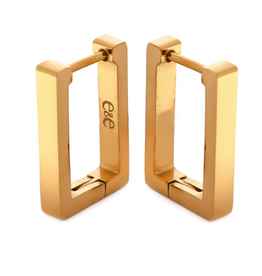 Eliasz & Ella Salice Hoops Huggie Earrings Gold