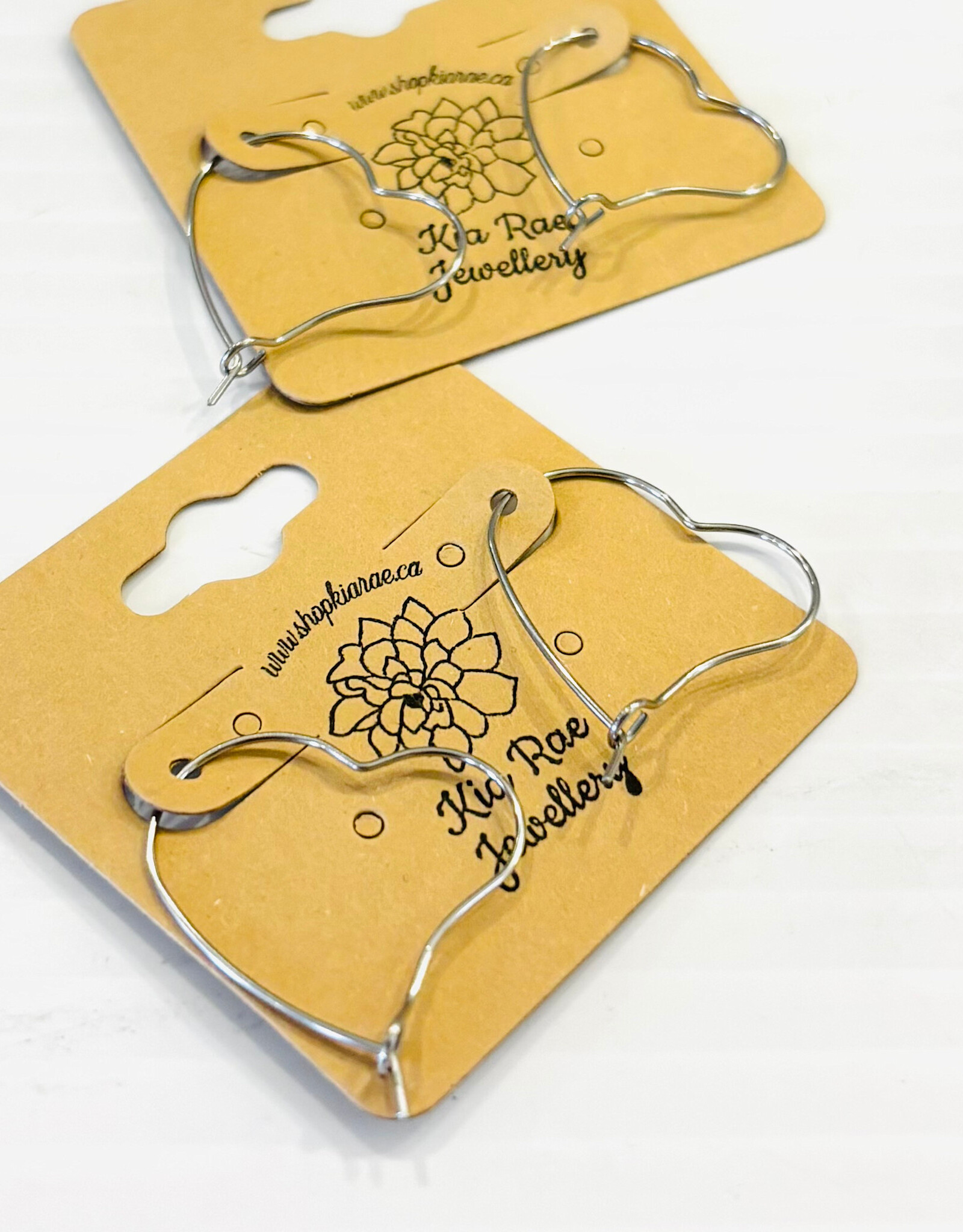 Kia Rae Kia Rae Silver Heart Earrings