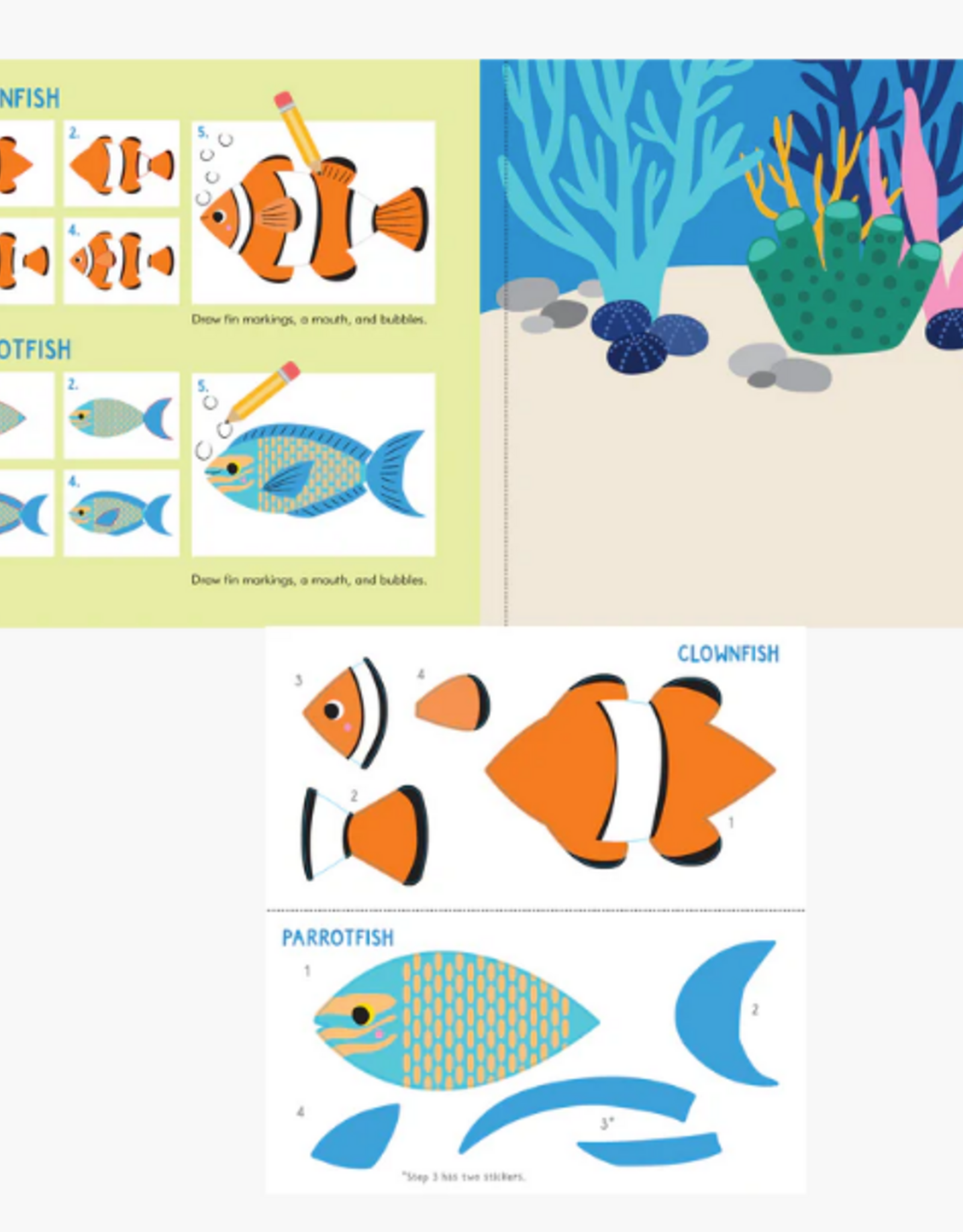 Peter Pauper Press Sticker and Draw Under The Sea