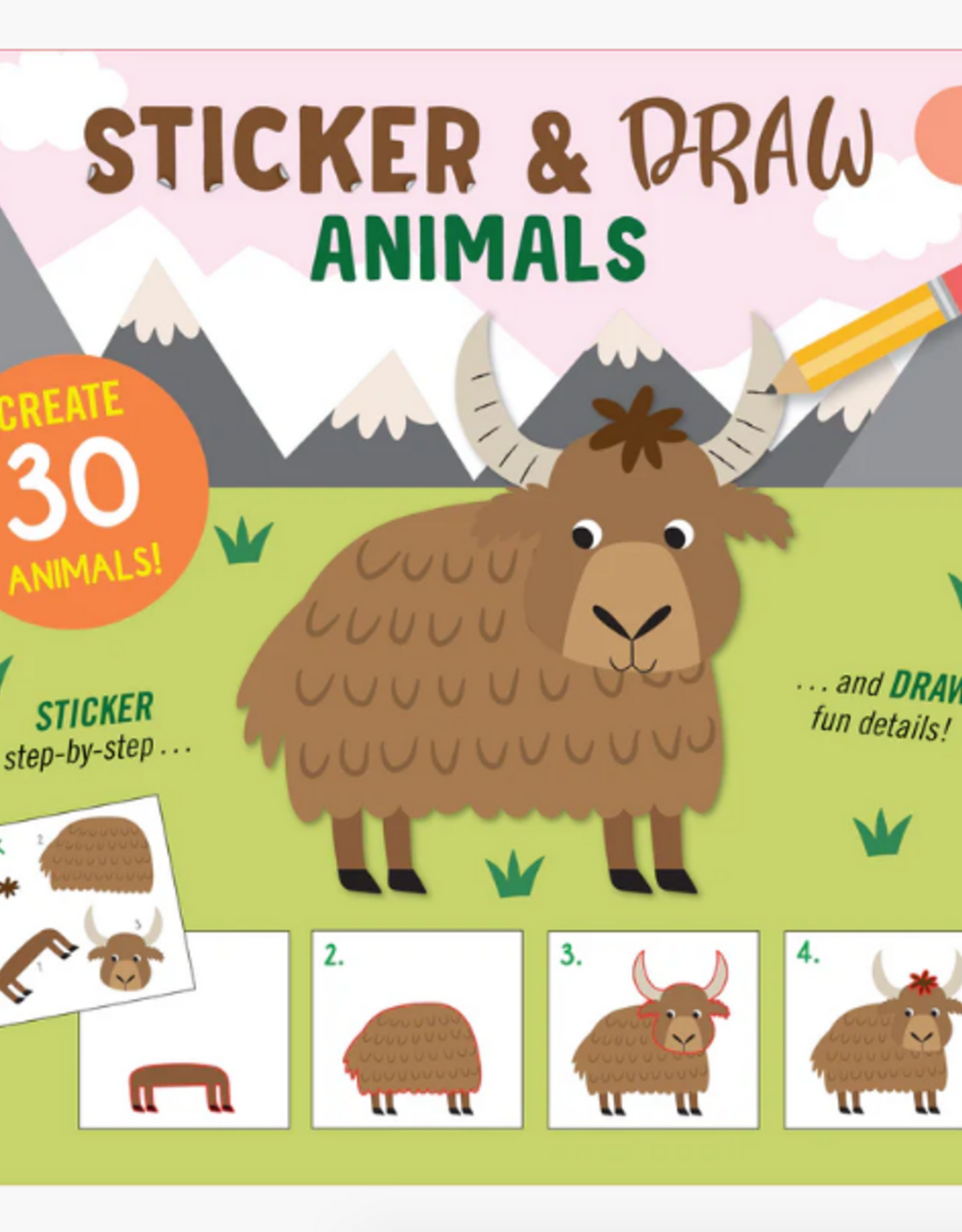 Peter Pauper Press Sticker and Draw Animals