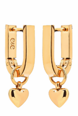 Eliasz & Ella Ulivo U Hoop Huggies w/Heart Charm