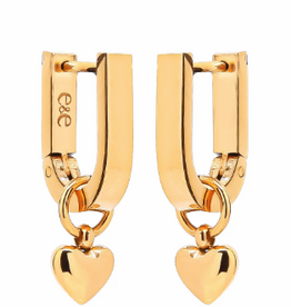 Eliasz & Ella Ulivo U Hoop Huggies w/Heart Charm