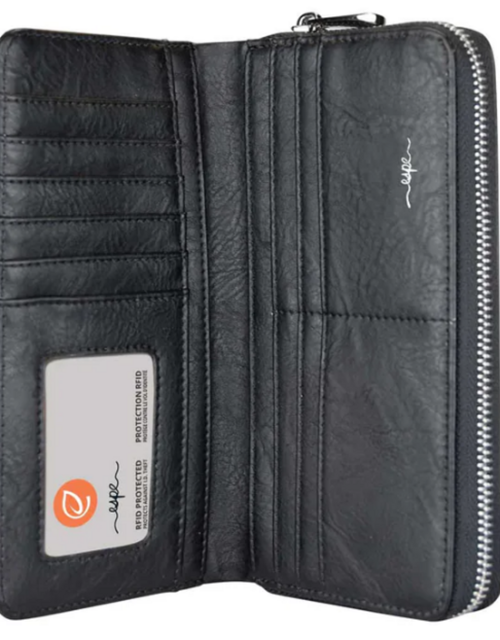 espe Cora Clutch Wallet Black