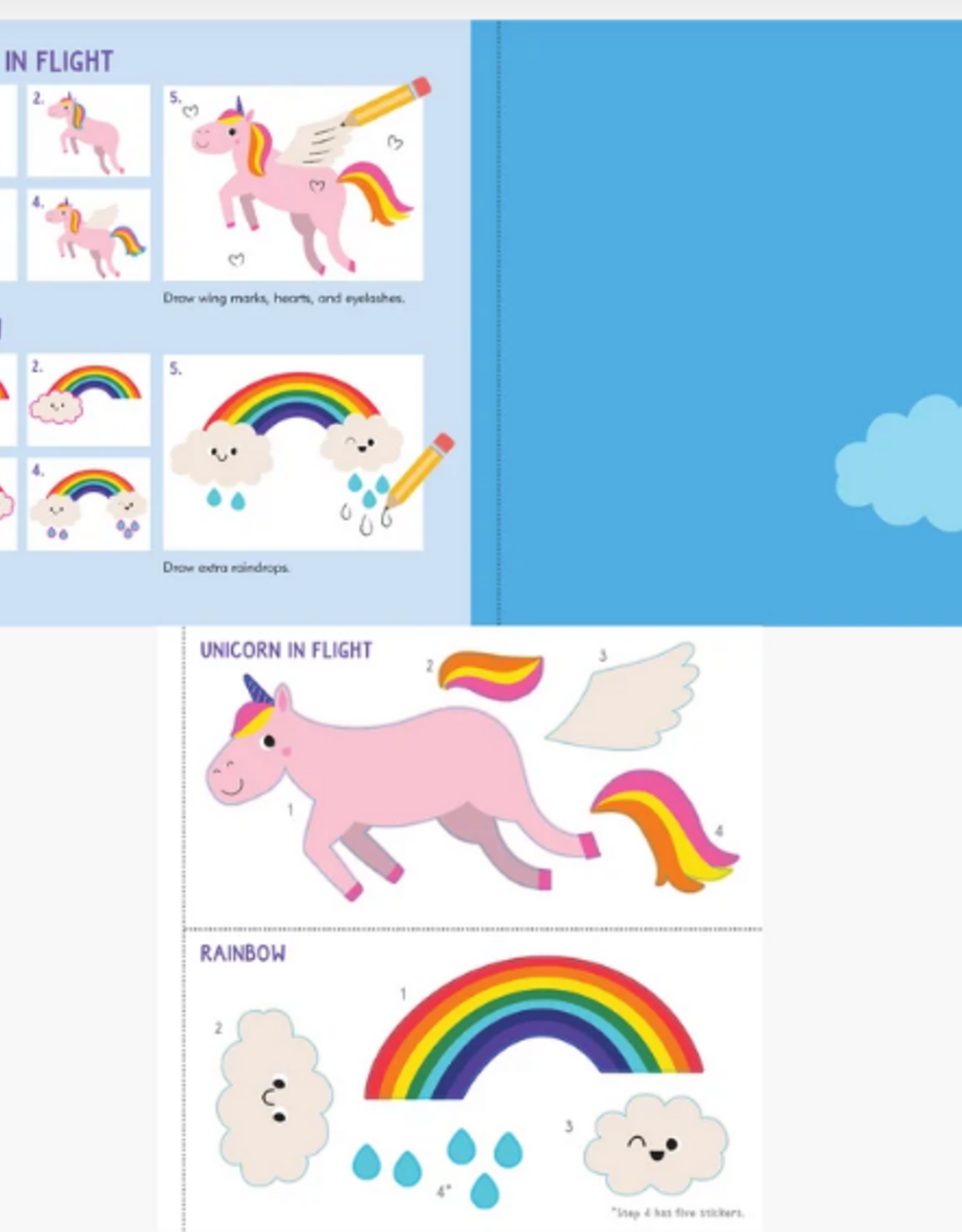Peter Pauper Press Sticker and Draw Unicorns & Friends