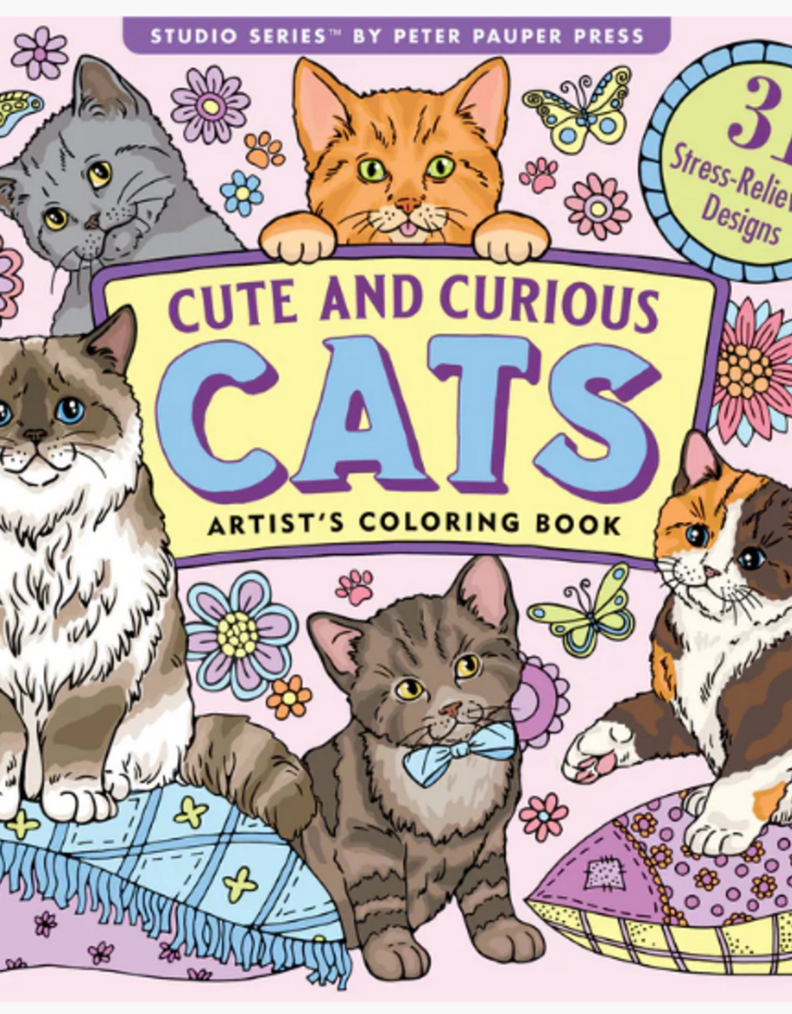 Peter Pauper Press Cute and Curious Cats Coloring Book