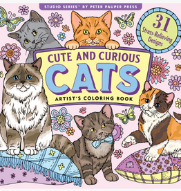 Peter Pauper Press Cute and Curious Cats Coloring Book