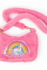 Great Pretenders Pink Rainbow Unicorn cuddle purse