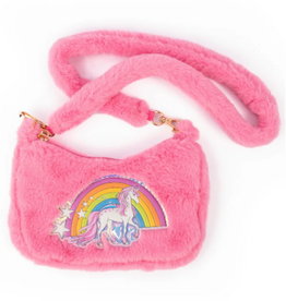 Great Pretenders Pink Rainbow Unicorn cuddle purse