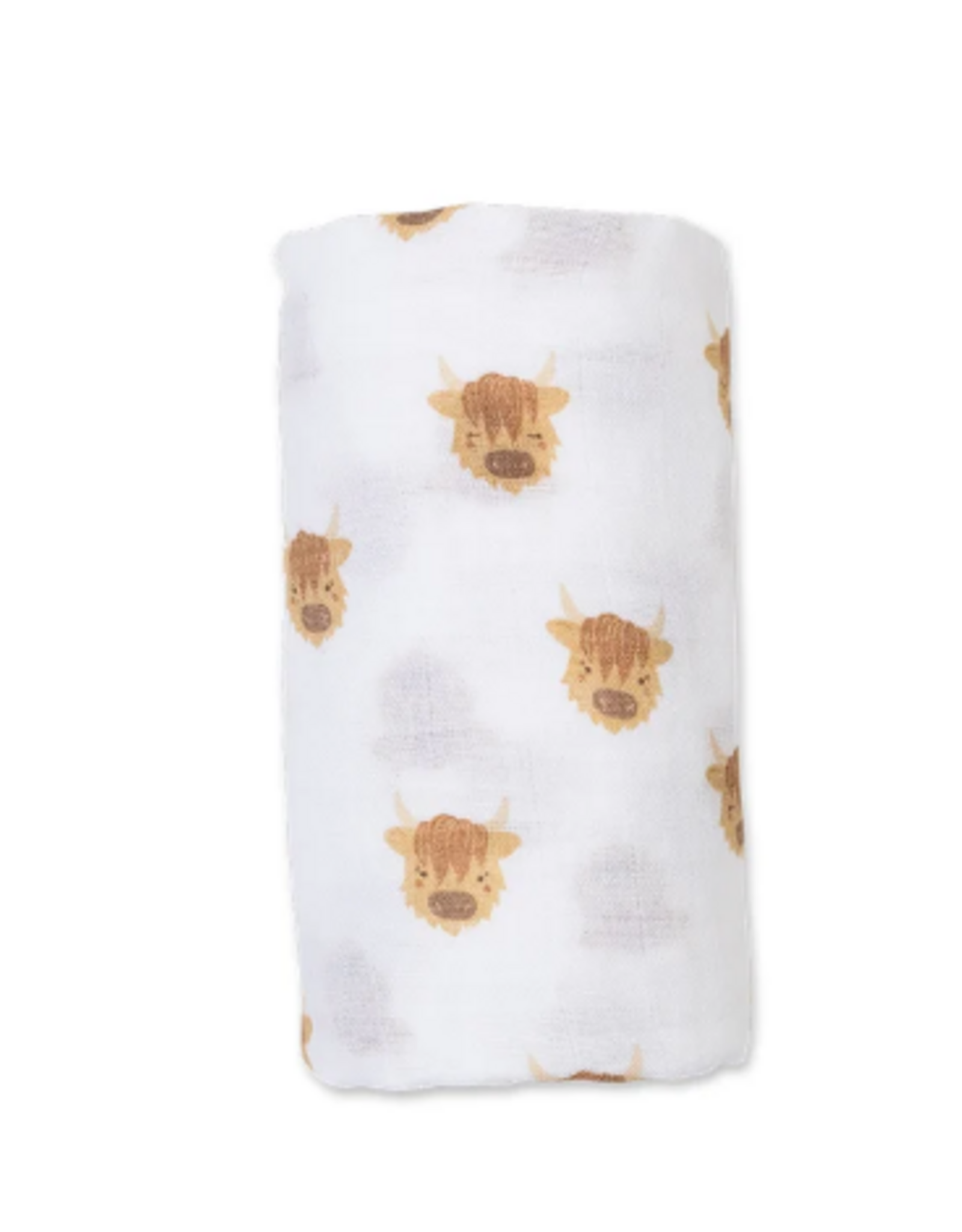 Lulujo Lulujo Swaddle  Muslin Blanket  Highland Cow