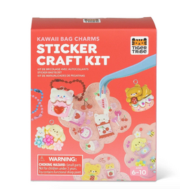 Tiger Tribe Sticker Craft Kit Kawaii Bag Charms