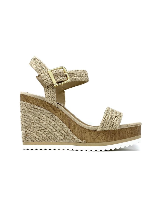 Sutter Espadrille Wedge - Lt Tan