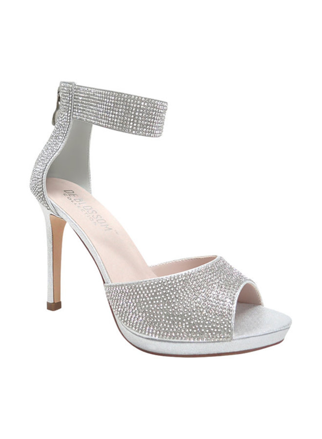 FLOWER-12 Party Heel - SILVER