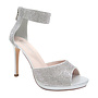 FLOWER-12 Party Heel - SILVER